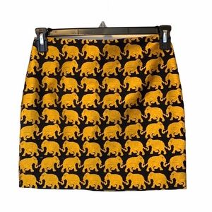 J. Crew embroidered elephant mini skirt